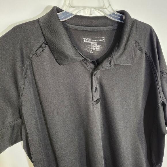 5.11 Tactical Series Men Performance Polo Shirt Short Sleeve Size XL Black 71049 - Picture 3 of 12
